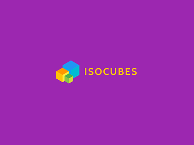 Isocubes 2d 3d blockchain branding cubes graphics isometric metaverse