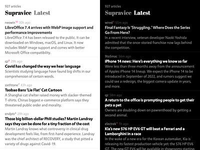 Supravice app fonts graphic design minimal mobile news newspaper type design typography ui ux