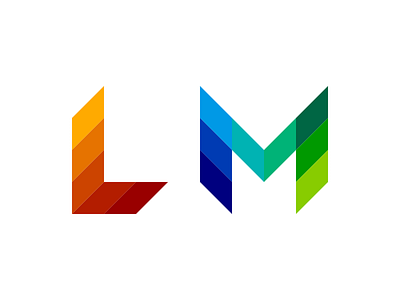 LM brand branding design geometric icon identity logo svg type vector
