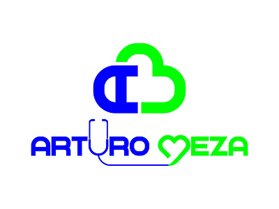 ARTURO MEZA LOGO design flat logo minimal vector