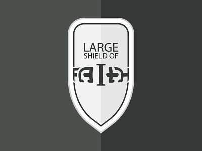 Large Shield of Faith clean design flat graphic design illustration illustrator logo minimal typography vector