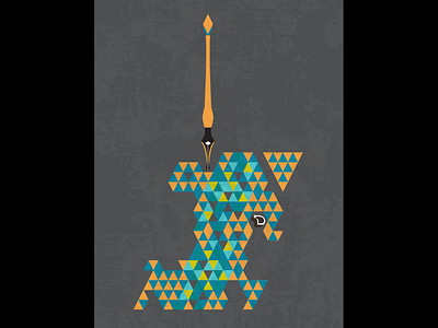 Pen Is Mightier draw fountain pen illustration pattern texture triangle