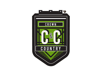 Crown & Country badge country crown lines