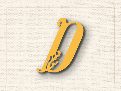 My Favorite Letter... character d decorative filigree letter ornamental type typeface