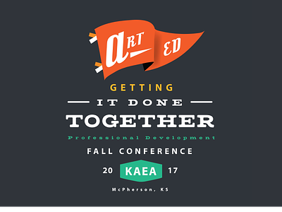 KAEA Fall Conference Logo art education kaea conference kansas ks mcpherson pennant