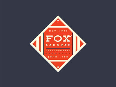 Foxborough 1778 badge city badge fox foxborough line logo ma massachusetts star