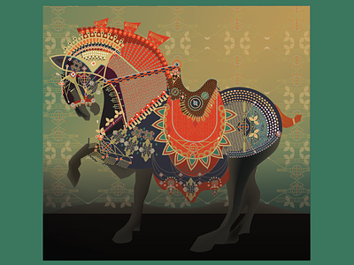 War Horse 2 ancient armor detail details dots horse knight lines ornate pattern war warhorse