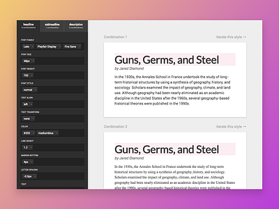 Hello Dribbble! - Typography Combination app application debut software type typography web app