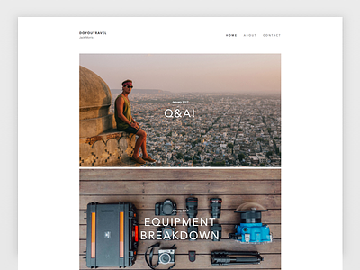 Do You Travel landing page minimalist photography simple web design web development white wordpress theme