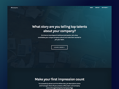 Bukapintu - Company Landing Page blue blue gradient gradient landing page minimal simplicity typography web design web development
