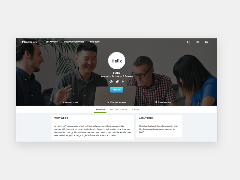 Bukapintu - Company Profile product design company profile company web design web development simplicity minimal hero typography