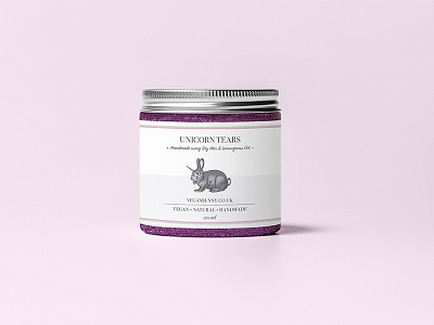 Vegan Bunny Co. brand bunny candle design handmade label soy vegan
