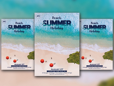 Summer Holiday Flyer. branding editing flyer illustration photoshop photoshop editing