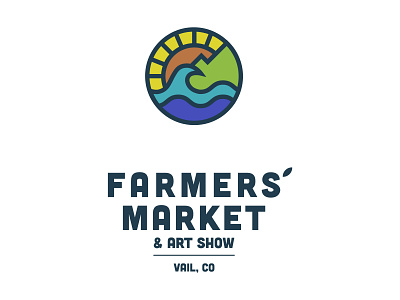Farmers' Market Logo branding design farm farmers market graphic design idenity logo mountains river summer sun type
