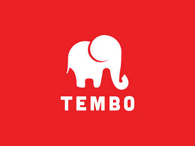 Tembo africa african animals anim branding design elephant elephant logo graphic design logo red safari vector