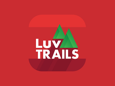 LuvTrails app app design appicon application branding design forest graphic design hiking icon logo luv trail tree vector