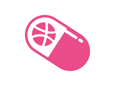 The Pill basketball branding design dribbble drug graphic logo pill pink playoff sticker vector