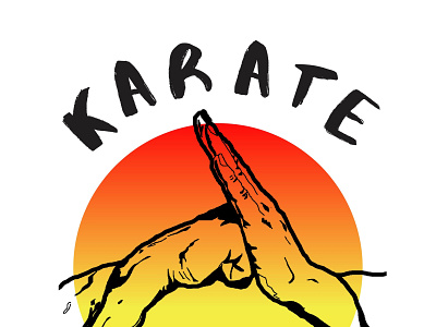 Karate logo illustration for website or T shirt