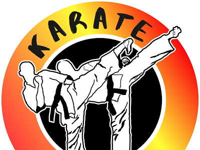 Karate kick illustration for website or T shirt design illustration logo sports branding sports logo sportswear tshirt tshirts web