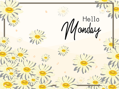 Flower Monday design graphic design illustration vector