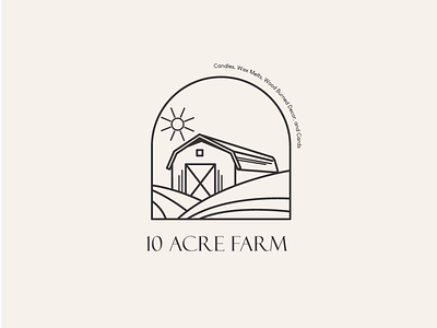 10 ACRE FARM LOGO branding graphic design illustration logo vector