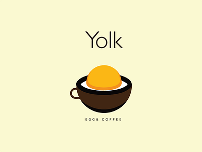 Yolk | Egg & Coffee Logo Design branding design graphic design illustration logo logo design vector