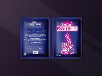 Mirai Love Tissue Packaging Sachet branding design graphic design illustration logo packaging vector