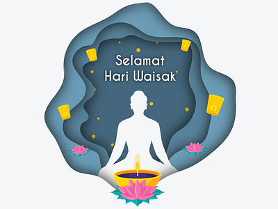 Happy Vesak Day branding design graphic design illustration logo packaging vector vesakday