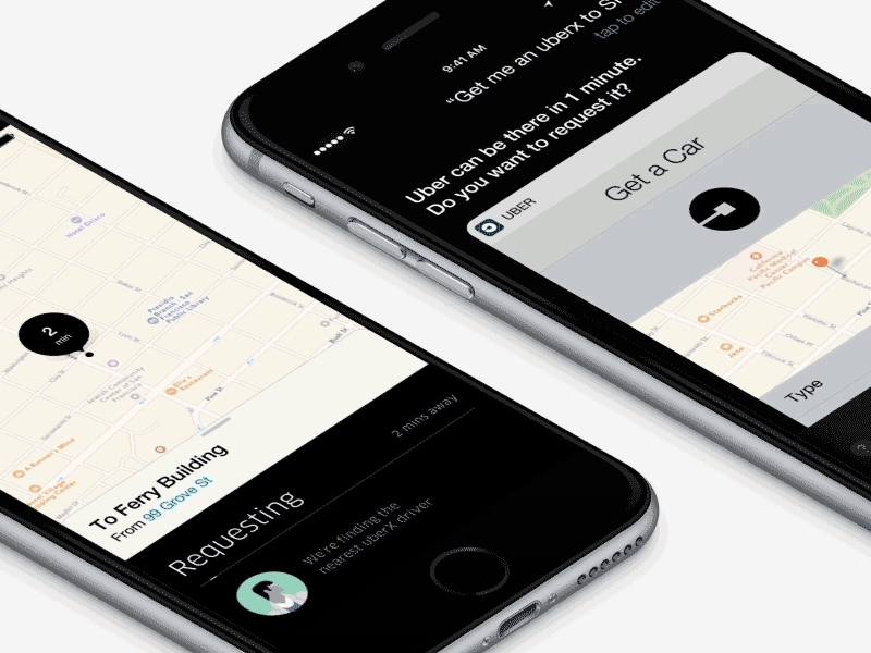 Uber iOS10 (Siri + Notifications) ios10 rich notifications siri uber
