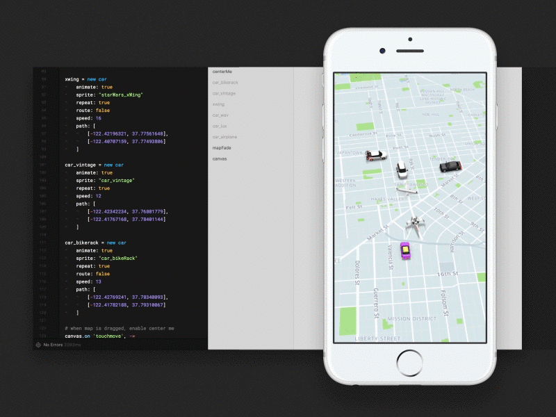 Framer + Mapbox 3d cars framer mapbox module prototype xwing