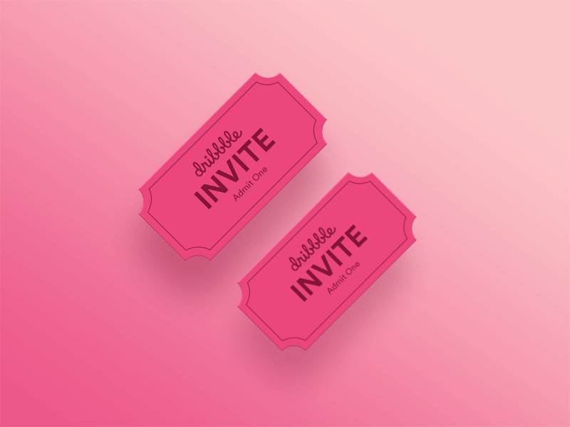 2x Dribbble invites animation draft giveaway invitation invite invites