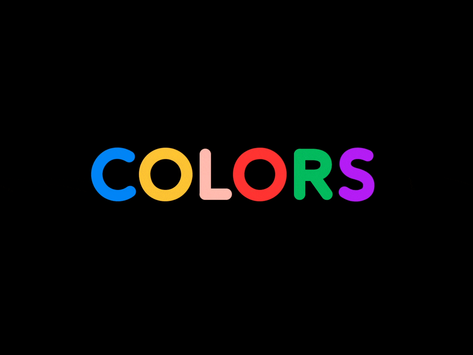 Colors animation colorful colors design letters motion graphics word