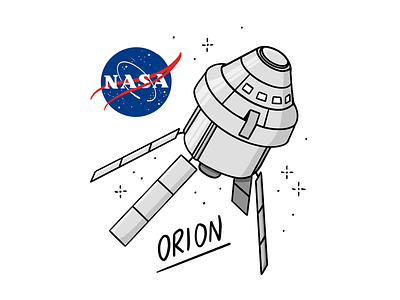 NASA 🚀 astronaut illustration nasa orion procreate space spaceship travel universe