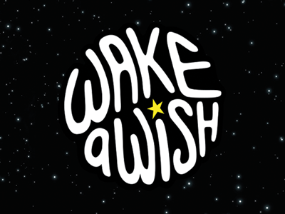 Wake A Wish branding design graphic profile handlettering logotype