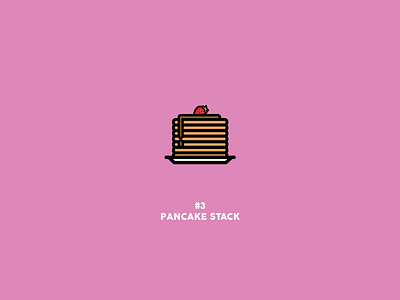 #3 Pancake Stack design graphics icon illustration vector