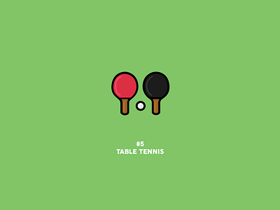 #5 Table Tennis design graphics icon illustration vector