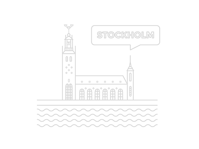 Stockholm city design graphics icon illustration vector