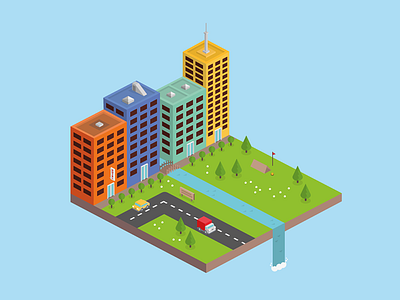 Isometric City city design graphics illustration isometric vector