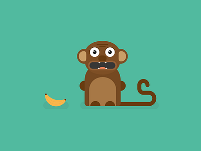 Monkey character colors design illustration monkey vector