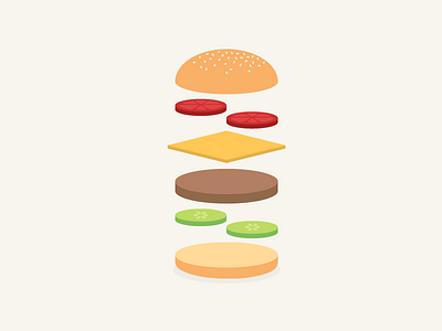 🍔 Burger 🍔 build burger colors design flat hamburger illustration vector