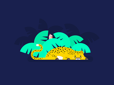Leopard character colors design illustration leopard vector