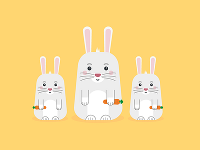 Bunnies bunny character design illustration vector