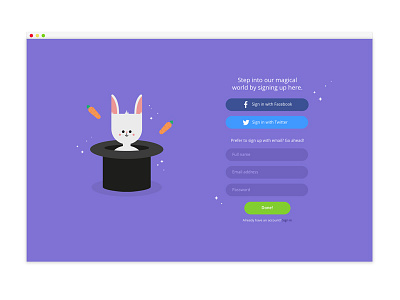 Sign up page dailyui design form illustration page sign ui up web