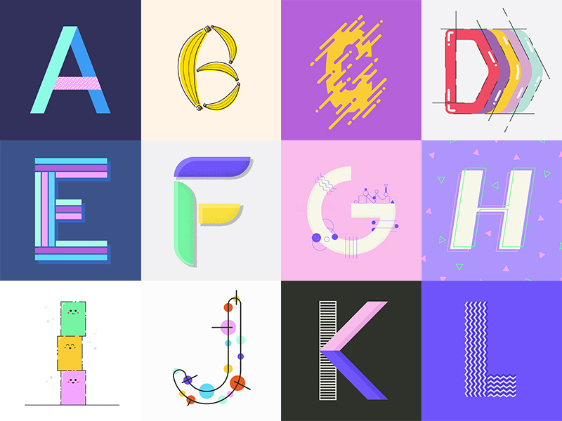 36 days of type 2017 - part 1 36daysoftype alphabet design illustration letters vector