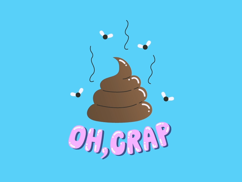 Oh, crap 💩 crap design illustration letters poop sticker vector
