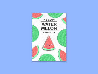 Watermelon Enamel Pin 🍉 character design enamel illustration pin summer vector watermelon