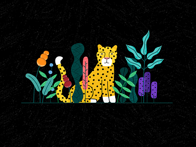 Leopard animal character design illustration jungle leopard texture vector