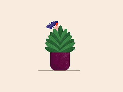 Plant 🌿👀 brushes character design illustration texture vector