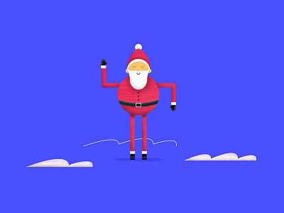 Santa animation character christmas design illustration santa vector