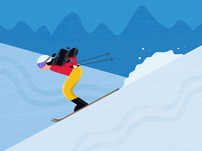 Skiing ⛷ brushes character design illustration texture vector